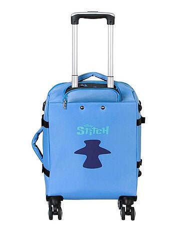 Valise Cabine 4 Roues - Disney Lilo et Stitch Face - Bleu - Taille Unique