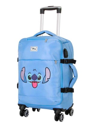 Valise Cabine 4 Roues - Disney Lilo et Stitch Face - Bleu - Taille Unique