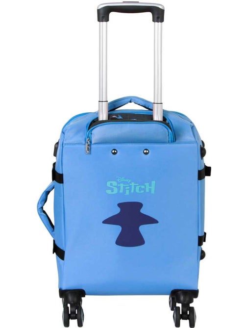Valise Cabine 4 Roues - Disney Lilo et Stitch Face - Bleu - Taille Unique - Kiabi