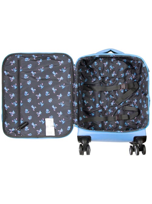 Valise Cabine 4 Roues - Disney Lilo et Stitch Face - Bleu - Taille Unique - Kiabi