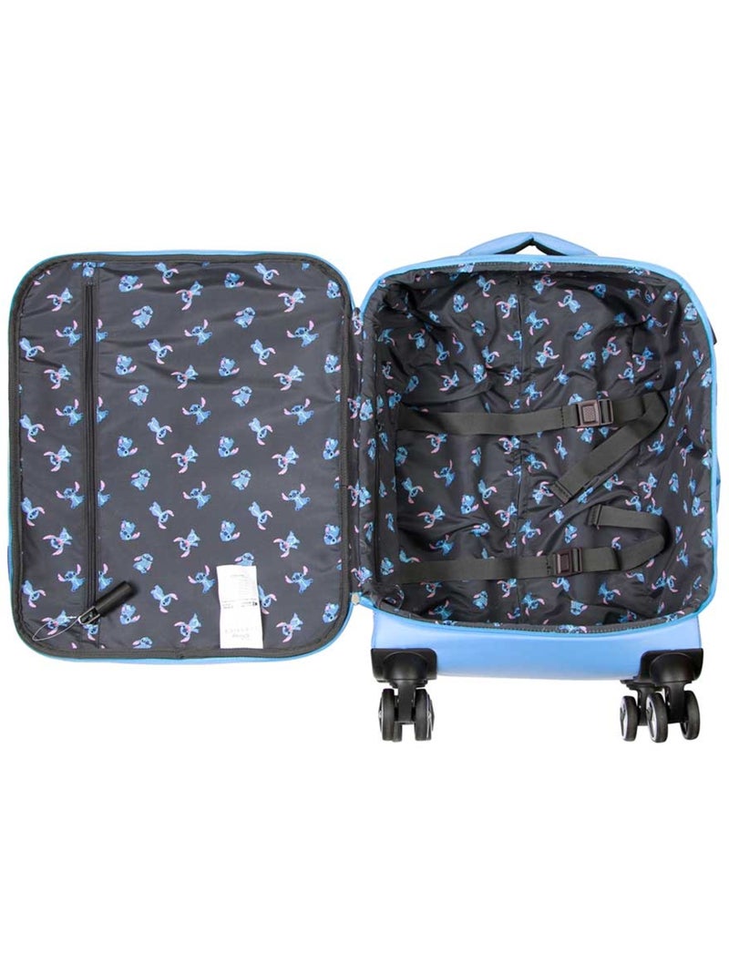 Valise Cabine 4 Roues - Disney Lilo et Stitch Face - Bleu - Taille Unique Bleu - Kiabi