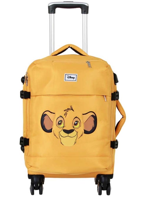 Valise Cabine 4 Roues - Disney Roi Lion Face - Jaune - Taille Unique - Kiabi