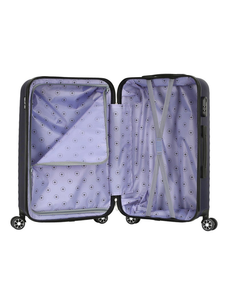 Valise Cabine 4 roues 55cm ABS - Classiq - Trolley ADC Bleu marine - Kiabi