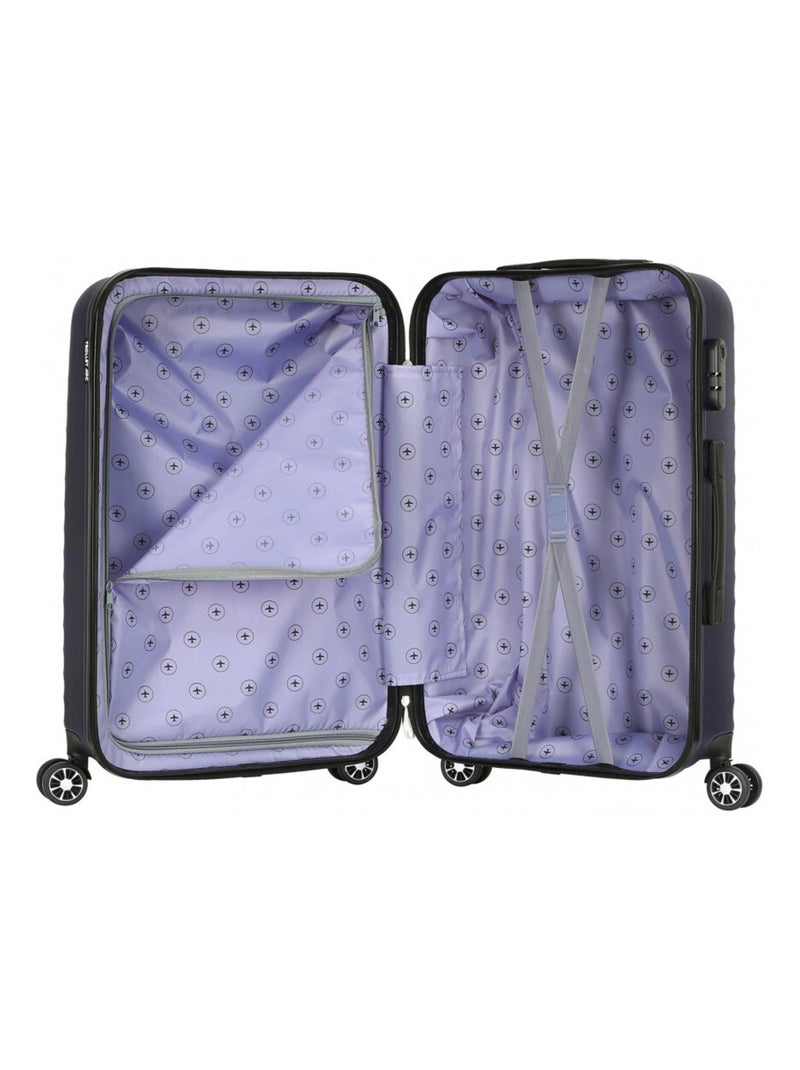 Valise Cabine 4 roues 55cm ABS - Classiq - Trolley ADC Bleu marine - Kiabi