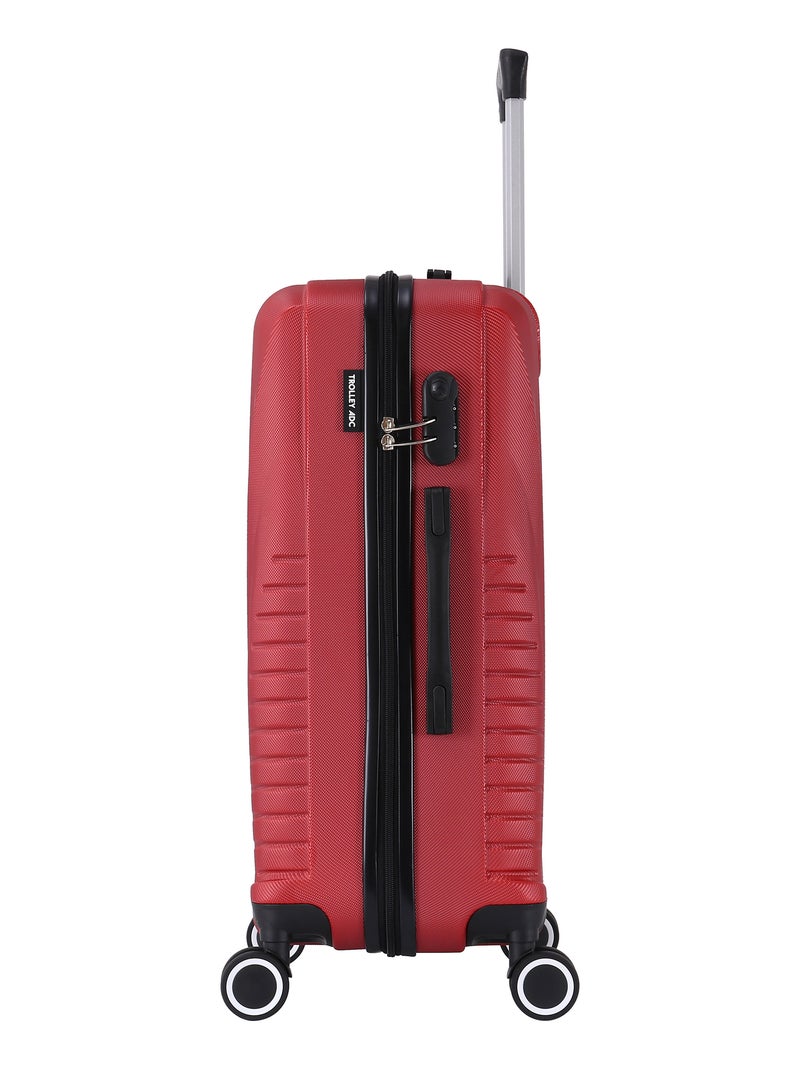 Valise Cabine 4 roues 55cm ABS - Elegance - Trolley ADC Bordeaux - Kiabi