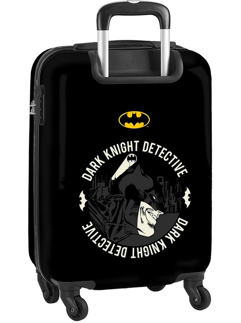 Valise Cabine 4 Roues Batman Detective 50 CM - Coque rigide brillante Noir - Kiabi