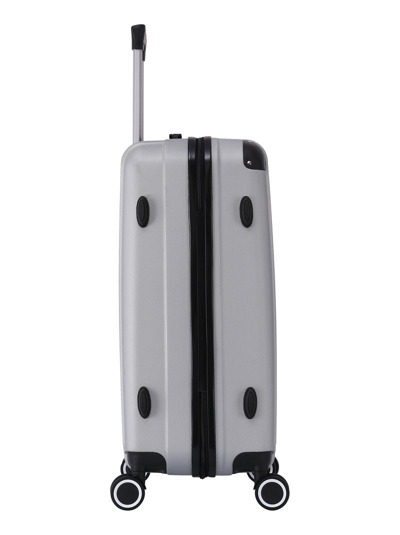 Valise Cabine 55cm 4 roues rigide - Corner - Trolley ADC Gris - Kiabi