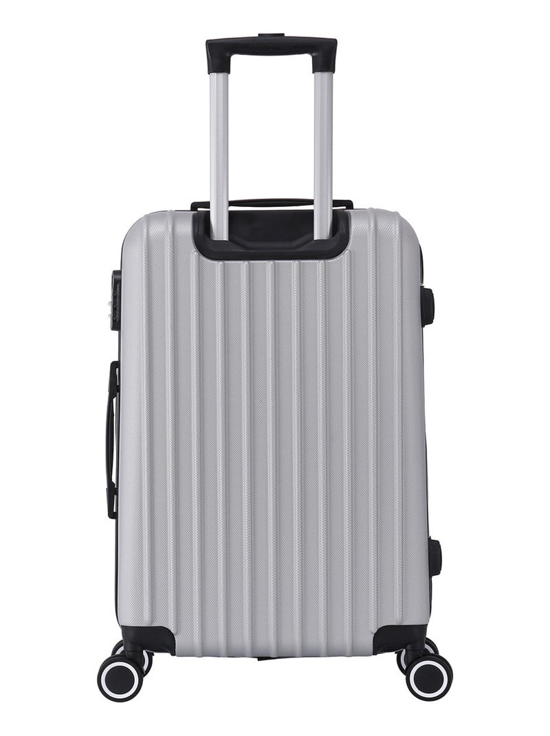 Valise Cabine 55cm 4 roues rigide - Corner - Trolley ADC Gris - Kiabi