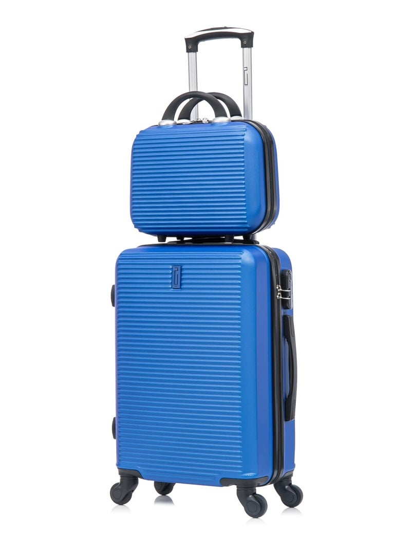 Valise Cabine 55x35x25cm avec Vanity | Modèle Weekend | CELIMS France Bleu - Kiabi