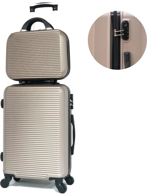 Valise Cabine 55x35x25cm avec Vanity | Modèle Weekend | CELIMS France - Kiabi