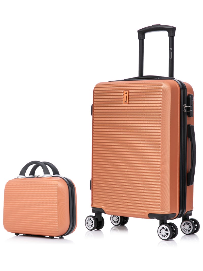 Valise Cabine 55x35x25cm avec Vanity | Modèle Weekend | CELIMS France Corail - Kiabi