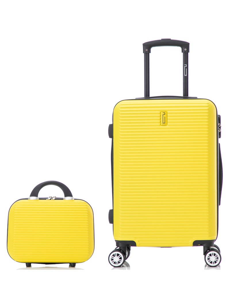 Valise Cabine 55x35x25cm avec Vanity | Modèle Weekend | CELIMS France Jaune - Kiabi