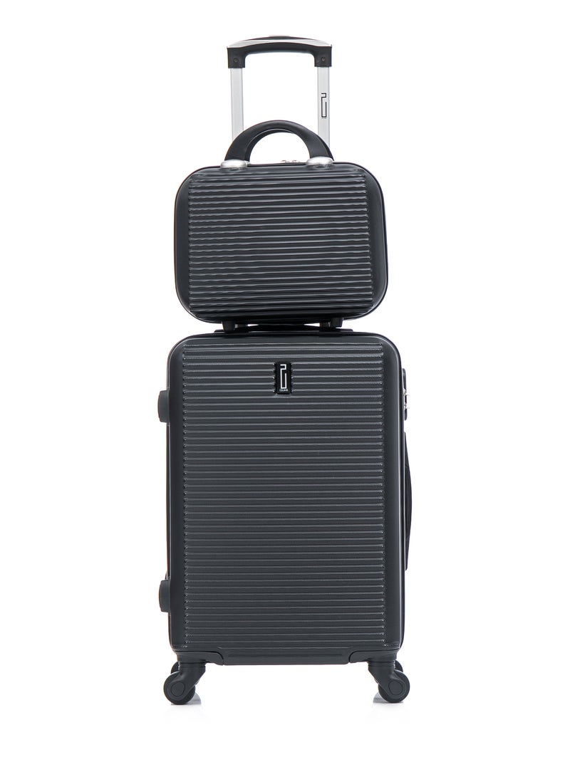 Valise Cabine 55x35x25cm avec Vanity | Modèle Weekend | CELIMS France Noir - Kiabi