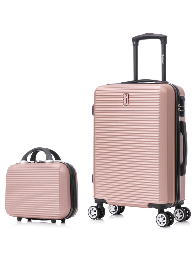 Valise Cabine 55x35x25cm avec Vanity | Modèle Weekend | CELIMS France Rose - Kiabi