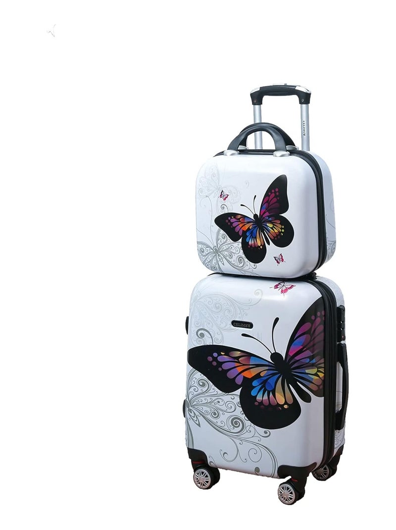 Valise Cabine 55x35x25cm avec Vanity | Valise Polycarbonate | Cadenas TSA | CELIMS France Blanc - Kiabi