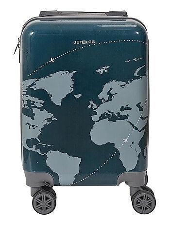 Valise cabine à motif carte du monde