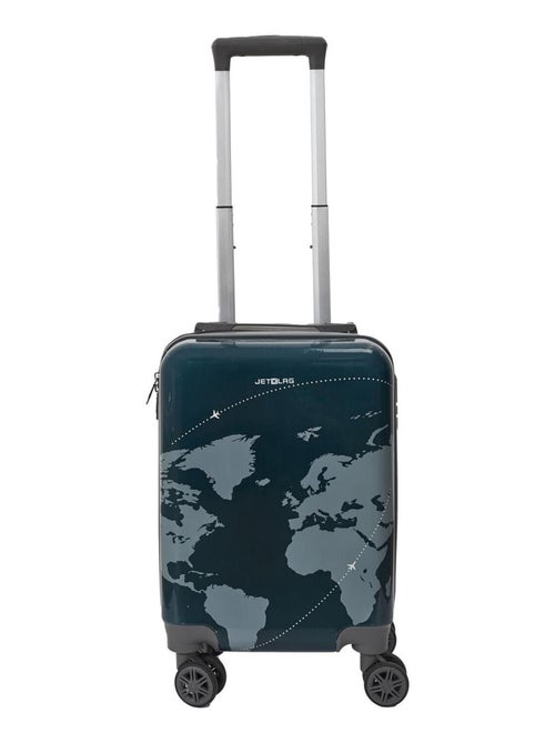 Valise cabine à motif carte du monde - Kiabi