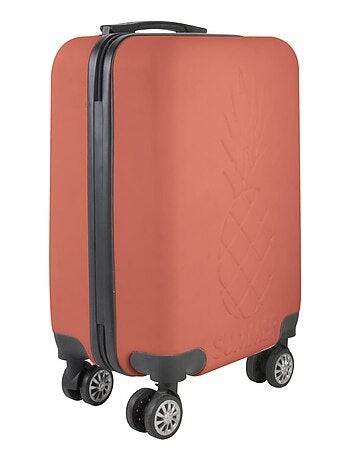 Valise cabine à motif en relief ananas