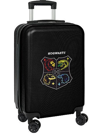 Valise Cabine avec 4 Roulettes Harry Potter Blason 50 CM - Coque rigide texturée