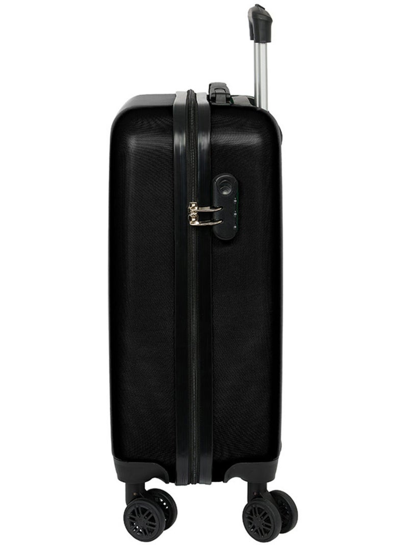 Valise Cabine avec 4 Roulettes Harry Potter Blason 50 CM - Coque rigide texturée Noir Blanc Gris - Kiabi