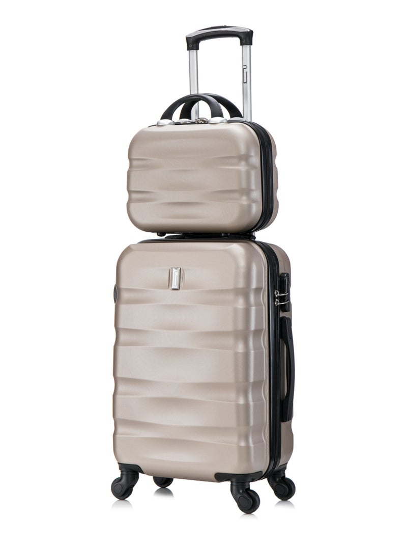 Valise Cabine avec Vanity 55x36x22 | Serrure Intégrée | CELIMS France Champagne - Kiabi