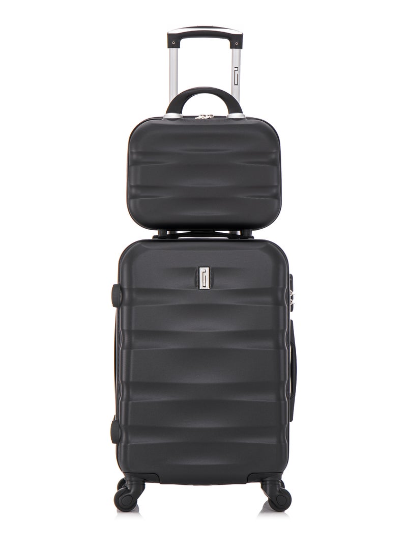 Valise Cabine avec Vanity 55x36x22 | Serrure Intégrée | CELIMS France Noir - Kiabi