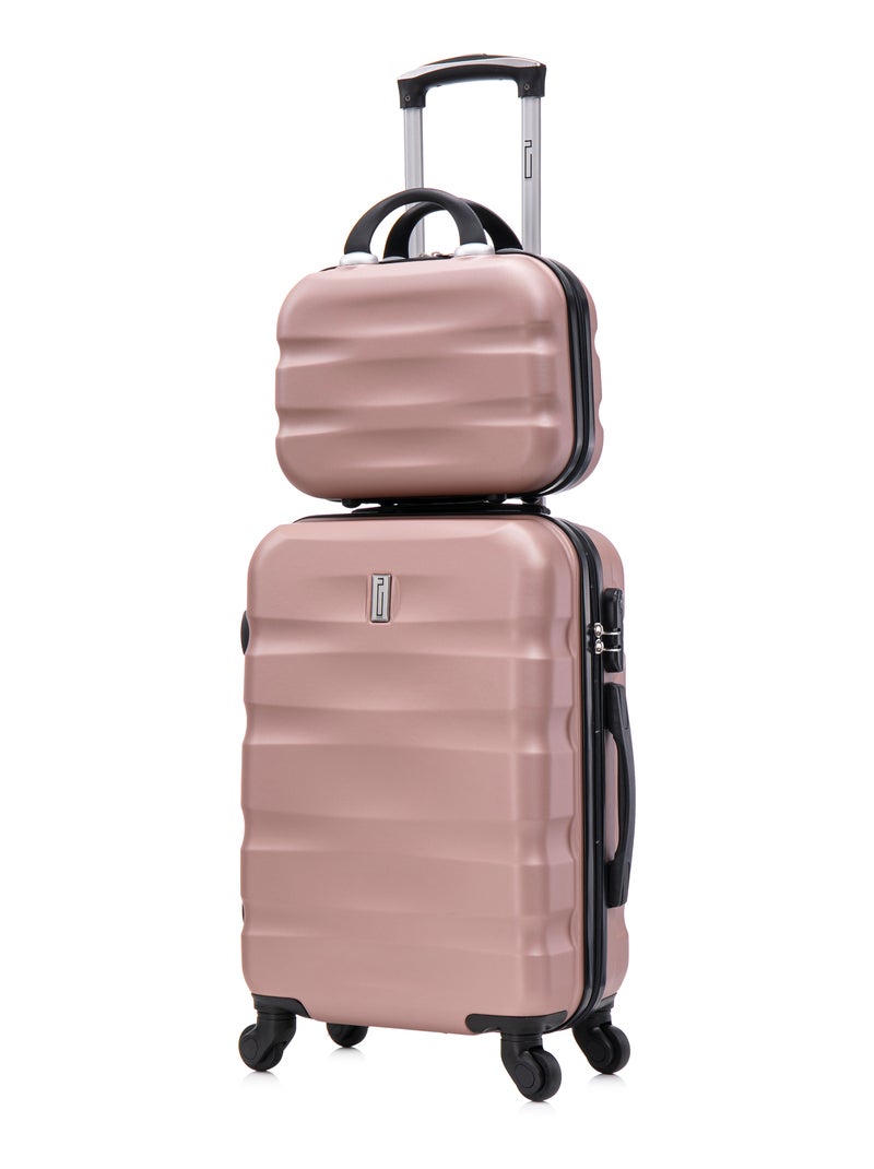 Valise Cabine avec Vanity 55x36x22 | Serrure Intégrée | CELIMS France Rose - Kiabi