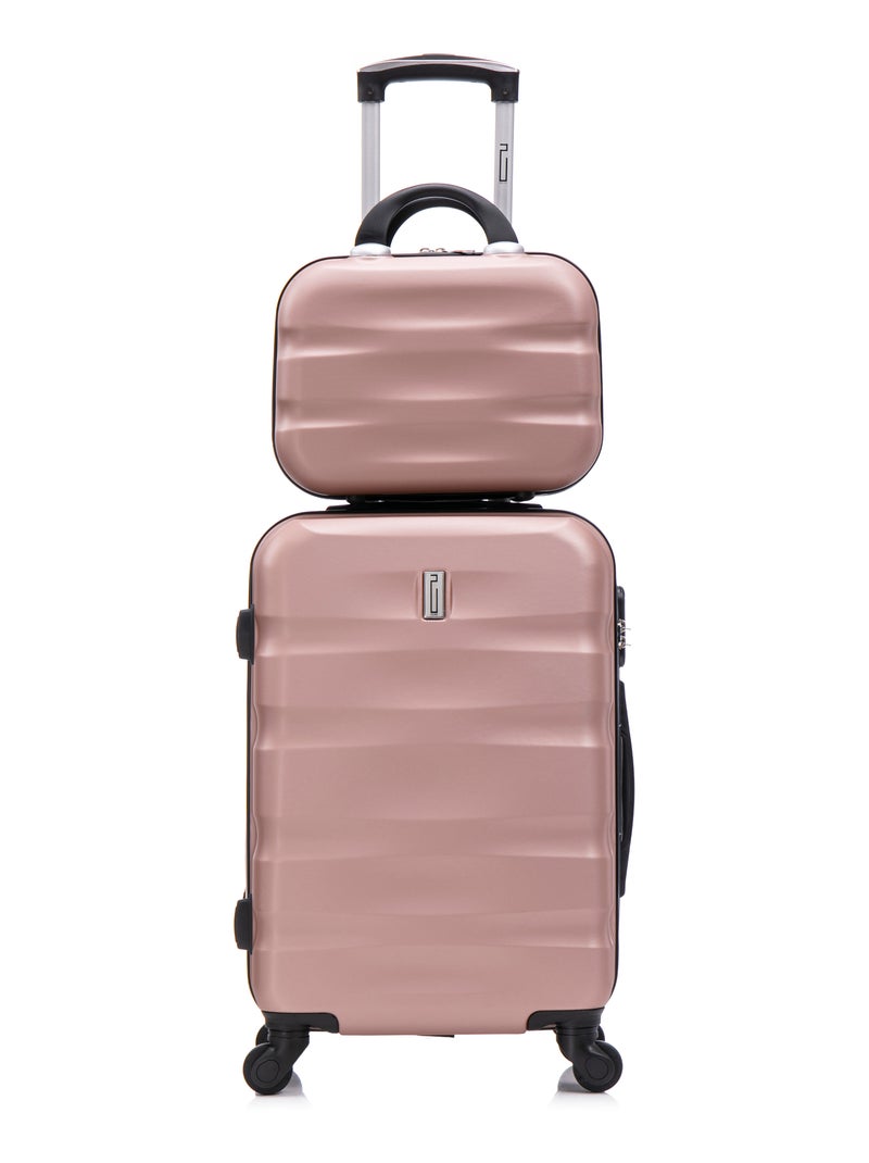 Valise Cabine avec Vanity 55x36x22 | Serrure Intégrée | CELIMS France Rose - Kiabi