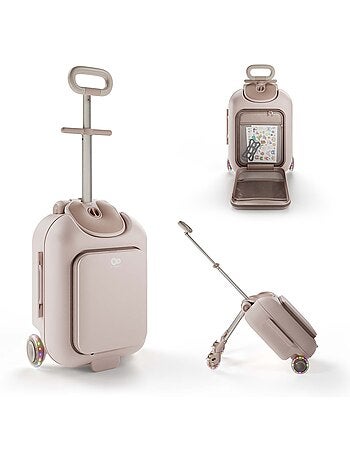 Valise Cabine Enfant Kinderkraft CABBY 2 en 1 porteur avec siège pliable compacte 20l