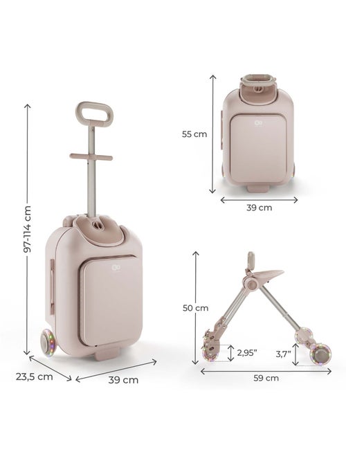 Valise Cabine Enfant Kinderkraft CABBY 2 en 1 porteur avec siège pliable compacte 20l - Kiabi Valise Cabine Enfant Kinderkraft CABBY 2 en 1 porteur avec siège pliable compacte 20l - Kiabi