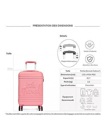 Valise cabine passe-partout rigide 55 cm