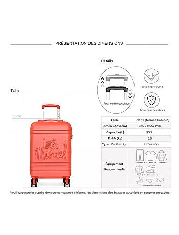 Valise cabine passe-partout rigide 55 cm