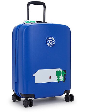 Valise Cabine Rigide 4 Roues Kipling Curiosity S Bleu 55 CM - Cadenas TSA intégré