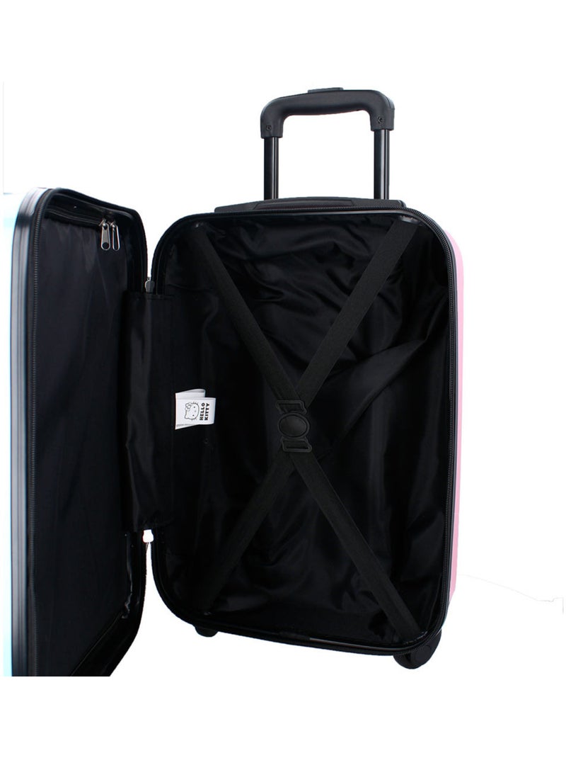 Valise cabine rigide Hello Kitty imprimée Vadobag Bleu Rose Noir - Kiabi