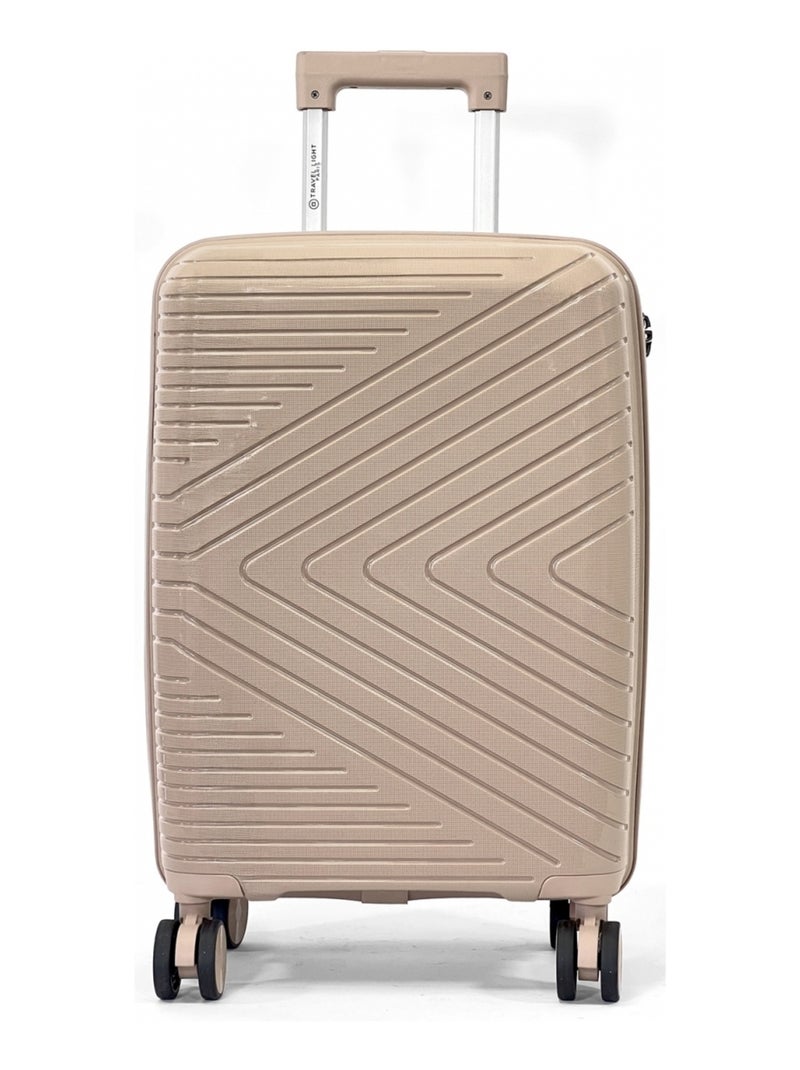 Valise cabine rigide Travel Light TSA 56cm Polypropylène Taupe - Kiabi