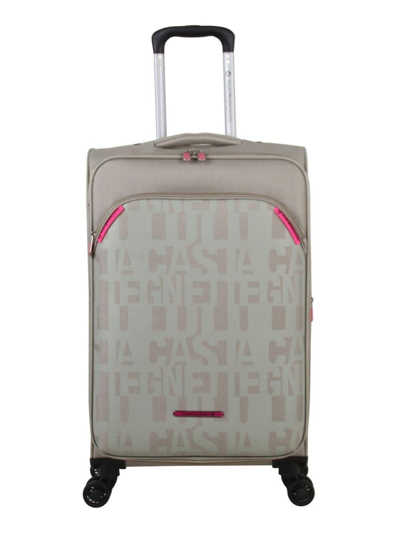 Valise Cabine Souple 57cm STREET Beige - Kiabi