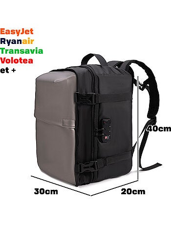 Valise Cabine Sous le siège 40x30x20 cm avec Pompe | Cadenas TSA | CELIMS France
