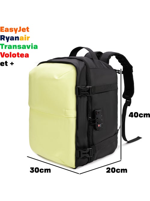 Valise Cabine Sous le siège 40x30x20 cm avec Pompe | Cadenas TSA | CELIMS France - Kiabi
