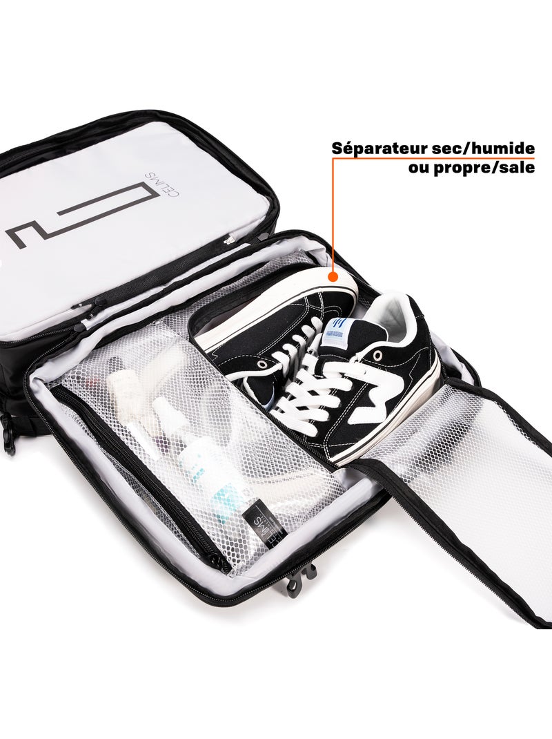 Valise Cabine Sous le siège 40x30x20 cm avec Trolley | Pompe Inclus | Cadenas TSA | CELIMS France Bordeaux - Kiabi
