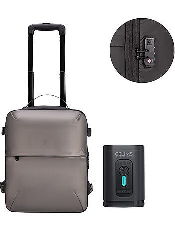 Valise Cabine Sous le siège 40x30x20 cm avec Trolley | Pompe Inclus | Cadenas TSA | CELIMS France