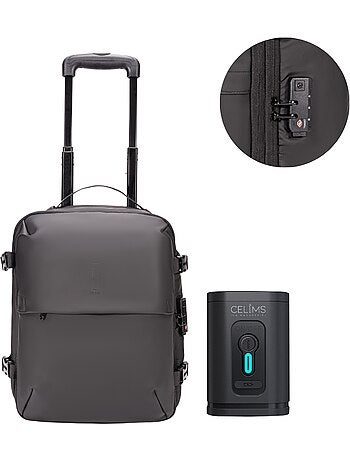 Valise Cabine Sous le siège 40x30x20 cm avec Trolley | Pompe Inclus | Cadenas TSA | CELIMS France