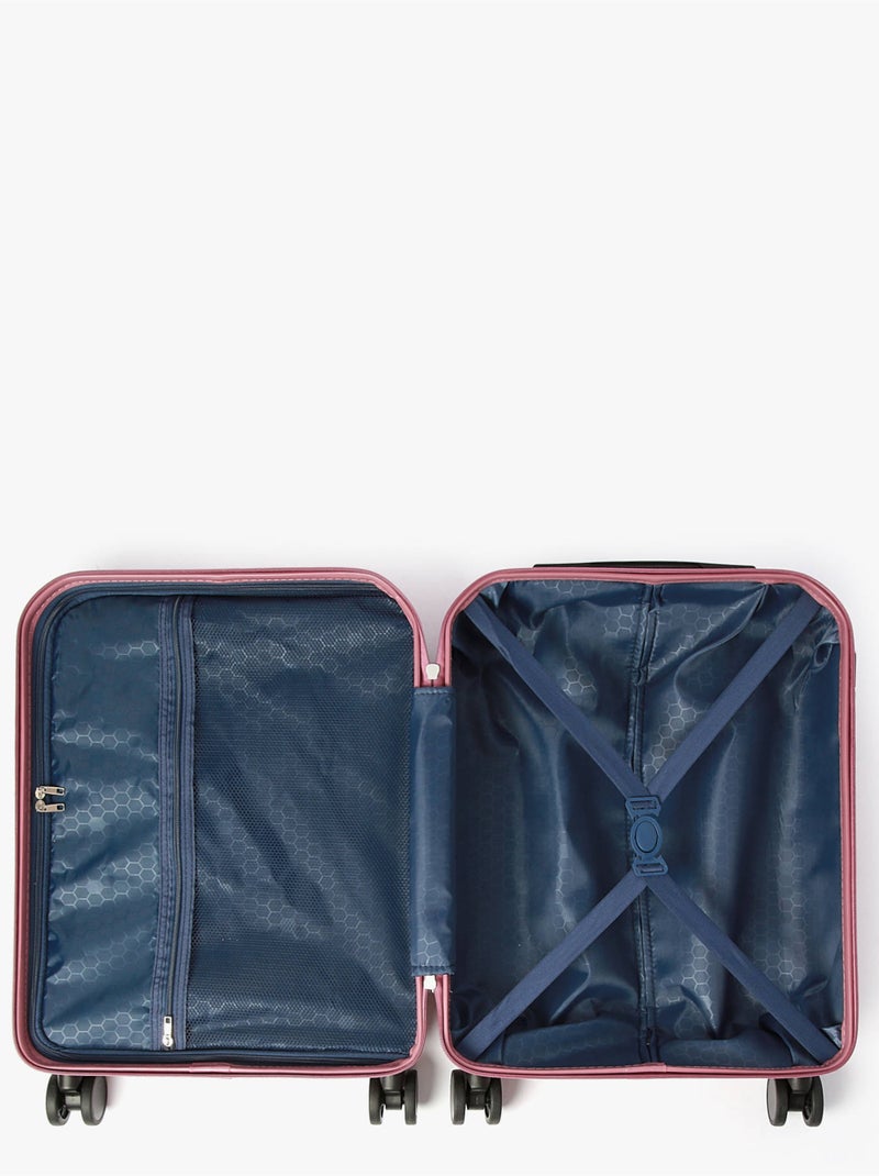 Valise cabine travel a.b.s Blanc Rose clair - Kiabi
