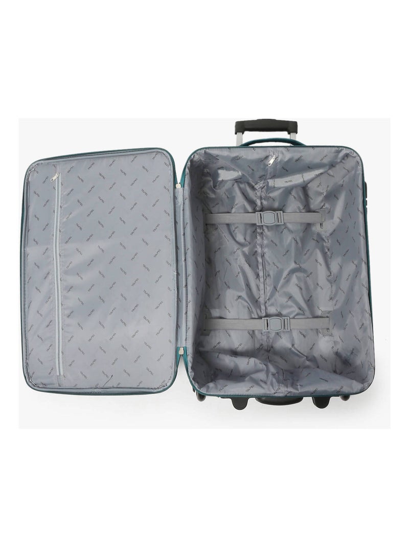 Valise Cabine Travel Nylon Bleu turquoise - Kiabi