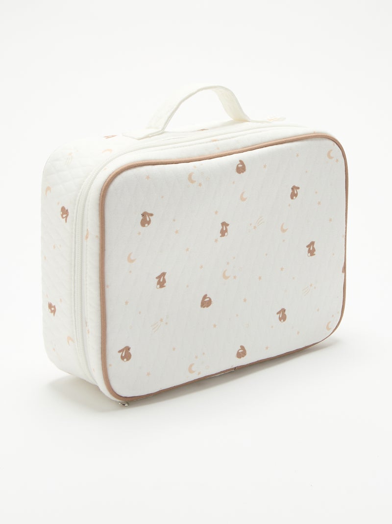 Valise de maternité effet quilting Blanc - Kiabi