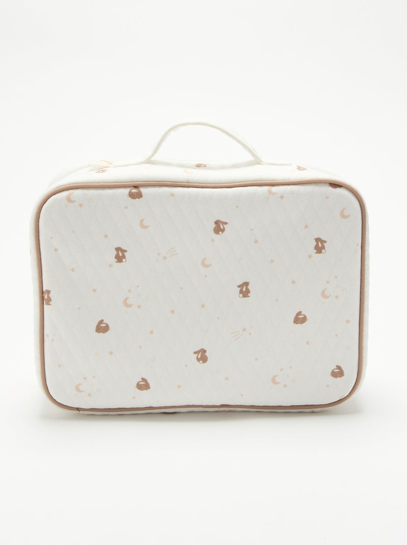 Valise de maternité effet quilting Blanc - Kiabi