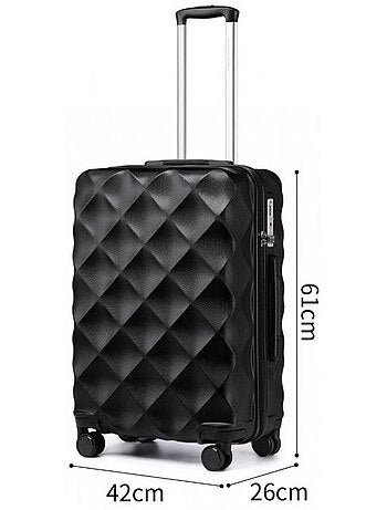 Valise de soute - 61x42x26 cm, 4 roues 360°, serrure tsa - british traveller