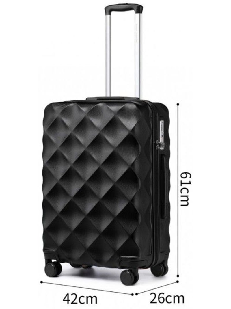 Valise de soute - 61x42x26 cm, 4 roues 360°, serrure tsa - british traveller Noir - Kiabi