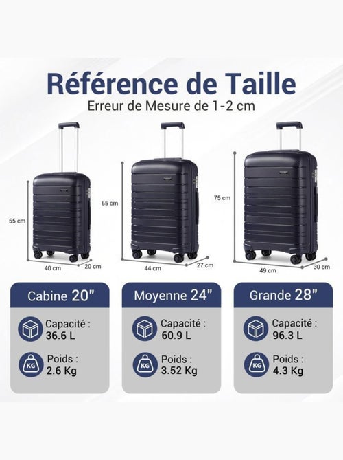 Valise de soute - 65x44x27 cm, rigide polypropylène (pp), 4 roues 360°, serrure tsa - kono - Kiabi Valise de soute - 65x44x27 cm, rigide polypropylène (pp), 4 roues 360°, serrure tsa - kono - Kiabi