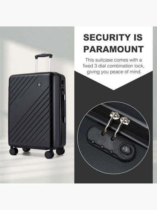 Valise de soute - 66x45x25 cm, rigide abs + pc, 4 roues 360°, serrure à code - kono - Kiabi Valise de soute - 66x45x25 cm, rigide abs + pc, 4 roues 360°, serrure à code - kono - Kiabi