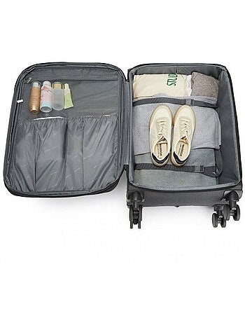 Valise de soute - 69.5x43.5x26 cm, souple, 4 roues 360°, serrure tsa - british traveller